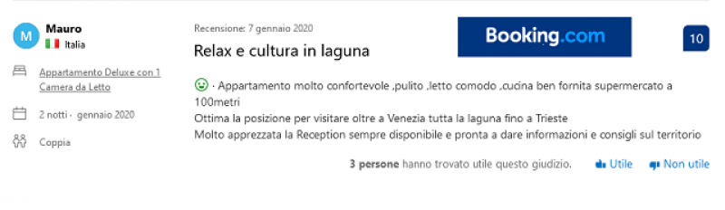 Testimonianze di persone che hanno realmente soggiornato al Residence Venice